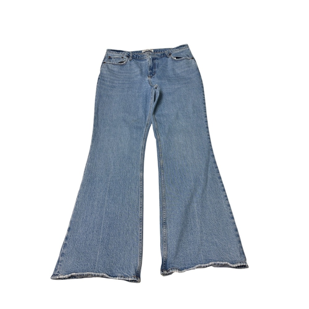 Abercrombie & Fitch The Vintage Flare High Rise Jeans Blue Wash‎ Womens 33X32